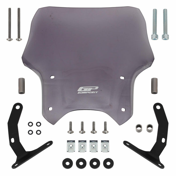 GP Kompozit Windshield Windscreen Smoked Compatible For Honda CB125R / CB250R / CB300R  2012-2024