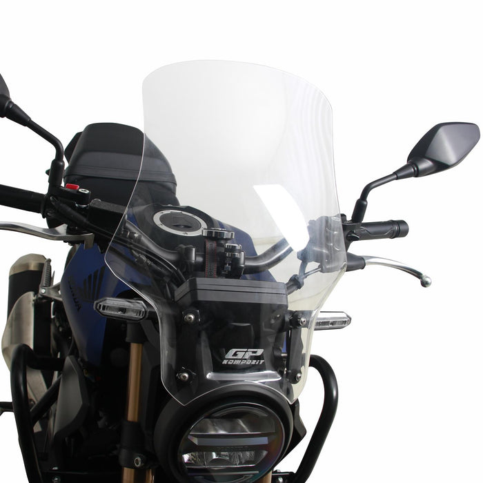 GP Kompozit Touring Windshield Windscreen Clear Compatible For Honda CB125R / CB250R / CB300R  2018-2024