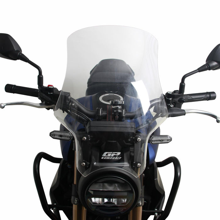 GP Kompozit Parabrisas Touring Negro Compatible para Honda CB125R / CB250R / CB300R 2018-2023 