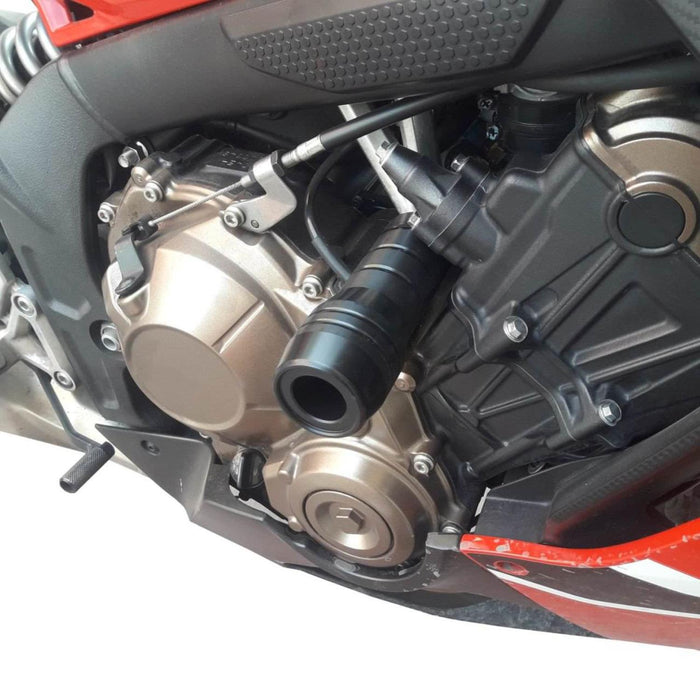 GP Kompozit Engine Crash Frame Slider Black Compatible For Honda CBR650F 2014-2018