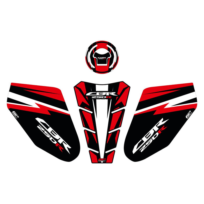 GP Kompozit Protection de réservoir Rouge Compatible pour Honda CBR250 2011-2012 