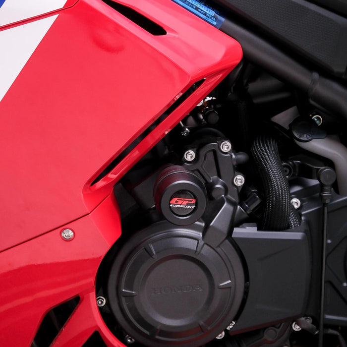 GP Kompozit Engine Crash Frame Sliders Black Compatible For Honda CBR500R  2025