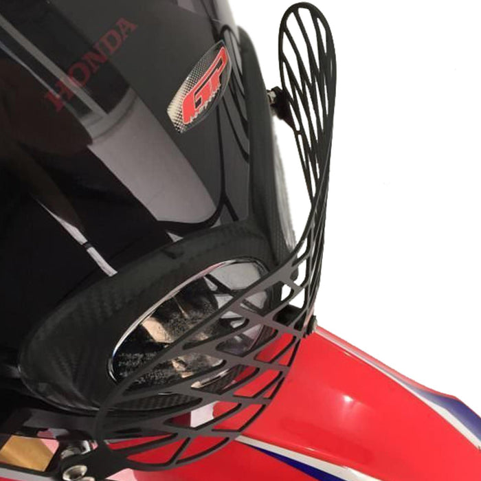 GP Kompozit Headlight Guard Black Compatible For Honda CRF250 Rally / CRF300 Rally 2017-2024