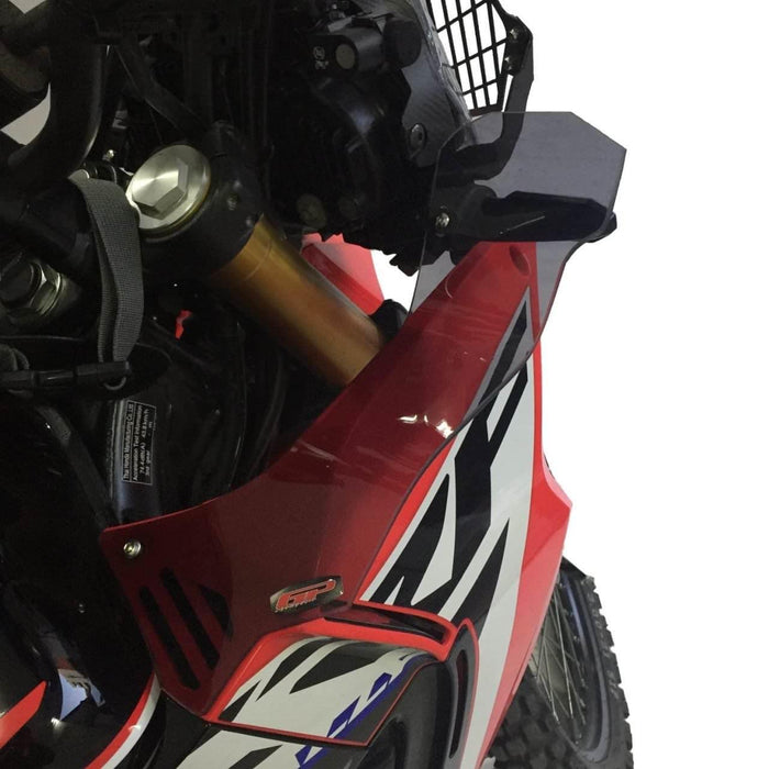 GP Kompozit Deflector de viento alerón lateral ahumado compatible con Honda CRF250 Rally 2017-2023 