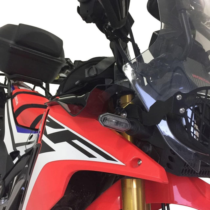 GP Kompozit Deflector de viento alerón lateral ahumado compatible con Honda CRF250 Rally 2017-2023 