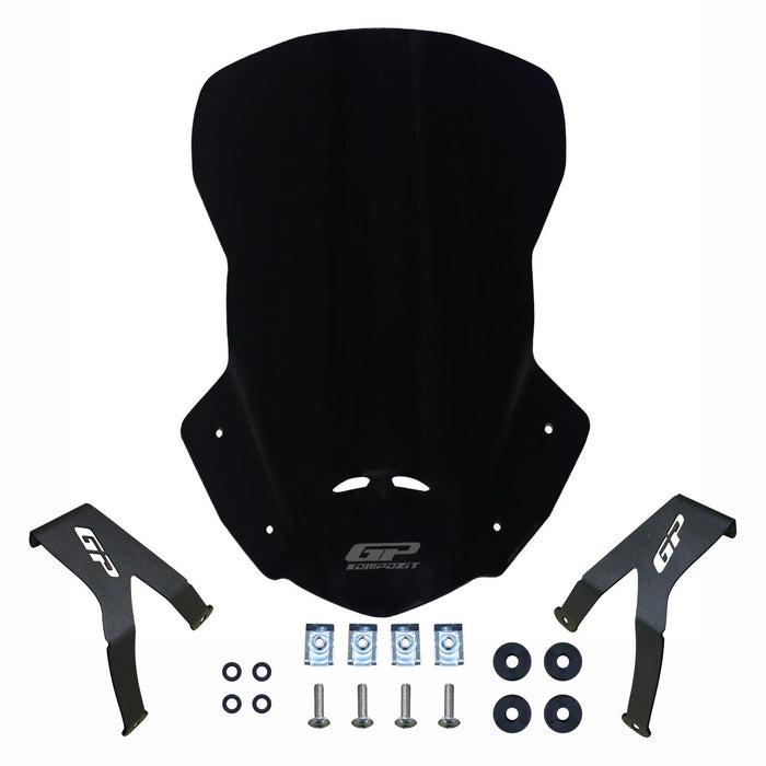 Parabrisas de turismo GP Kompozit en negro, compatible con Honda CRF250L / CRF300L 2013-2024