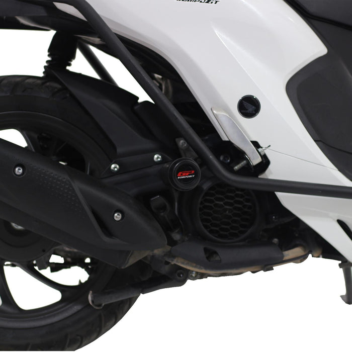 GP Kompozit Curseur de cadre d'échappement noir compatible pour Honda Dio 2021-2023 