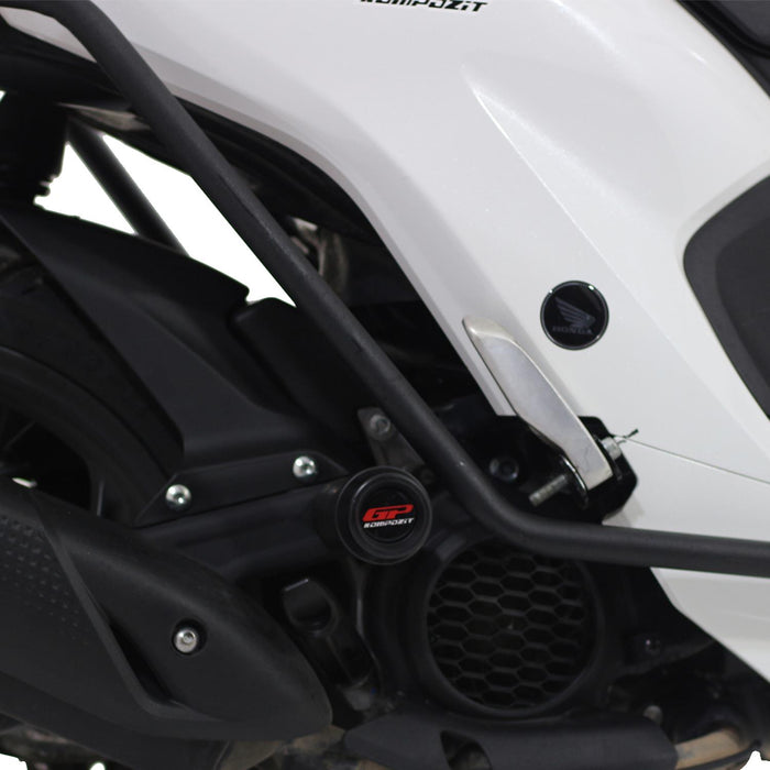 GP Kompozit Curseur de cadre d'échappement noir compatible pour Honda Dio 2021-2023 