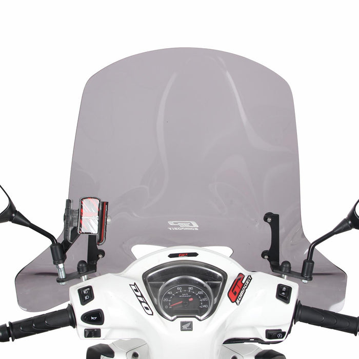 GP Kompozit Windshield Windscreen Smoked Compatible For Honda Dio 2021-2023