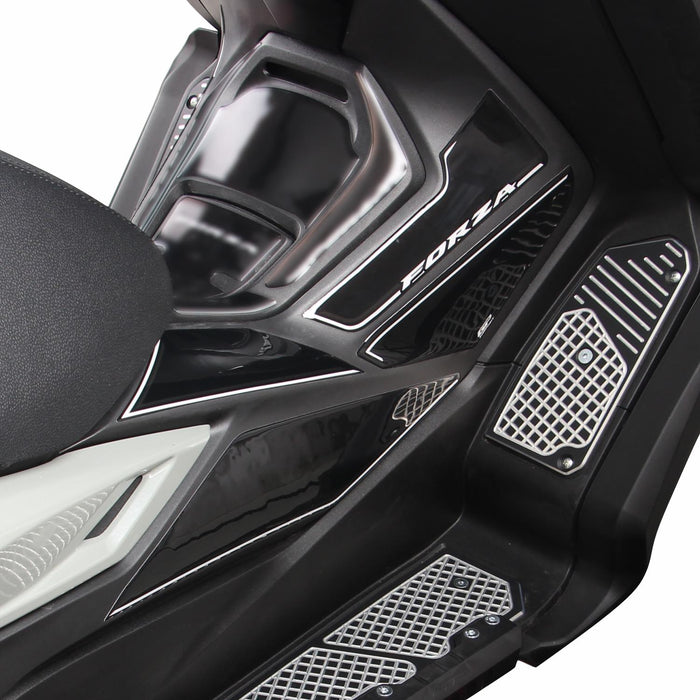 GP Kompozit Bande latérale de réservoir noire compatible avec Honda Forza 250 / Forza 300 / Forza 350 / NSS300 / NSS350 2018-2023 