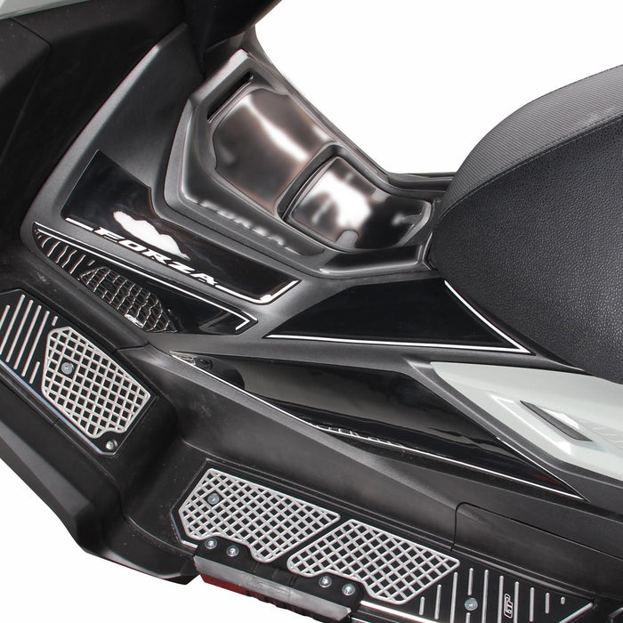 GP Kompozit Bande latérale de réservoir noire compatible avec Honda Forza 250 / Forza 300 / Forza 350 / NSS300 / NSS350 2018-2023 