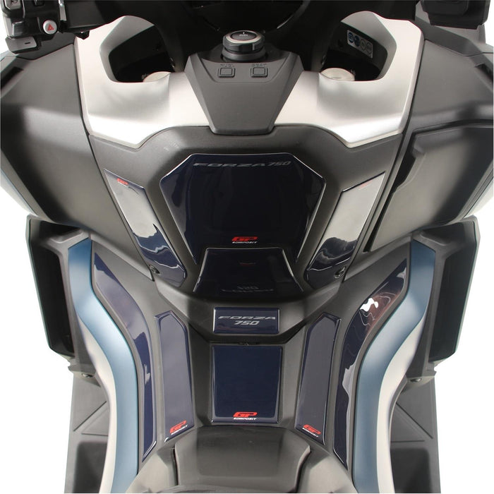 GP Kompozit Jeu de coussinets de réservoir bleu marine compatible pour Honda Forza 750 / NSS750 2021-2023 