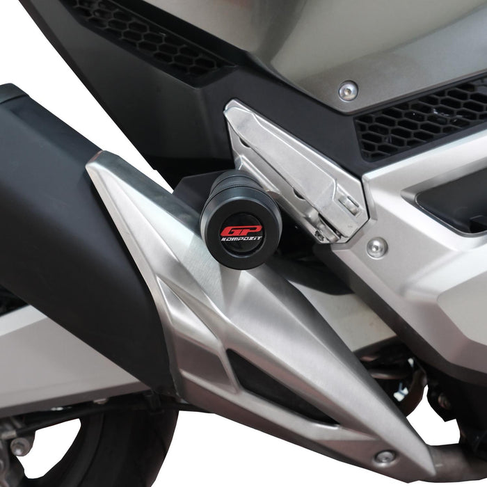 GP Kompozit Exhaust Crash Frame Slider Black Compatible For Honda Forza 750 / NSS750  2021-2024
