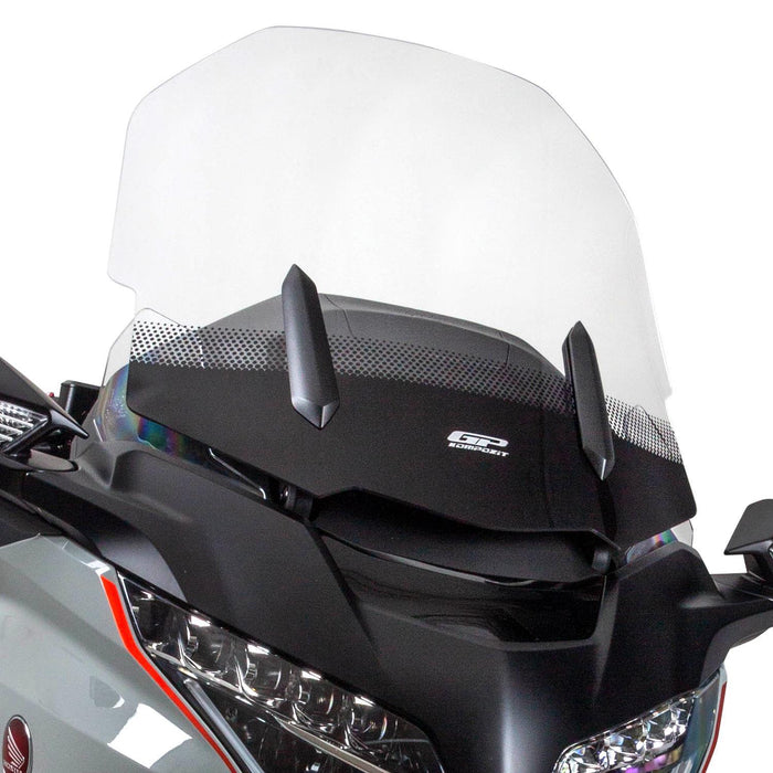 GP Kompozit Silkscreened Windshield Windscreen Bagger Smoked Compatible For Honda GL1800 Gold Wing  2018-2023