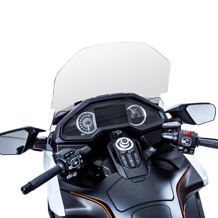 GP Kompozit Silkscreened Windshield Windscreen Bagger Smoked Compatible For Honda GL1800 Gold Wing  2018-2023
