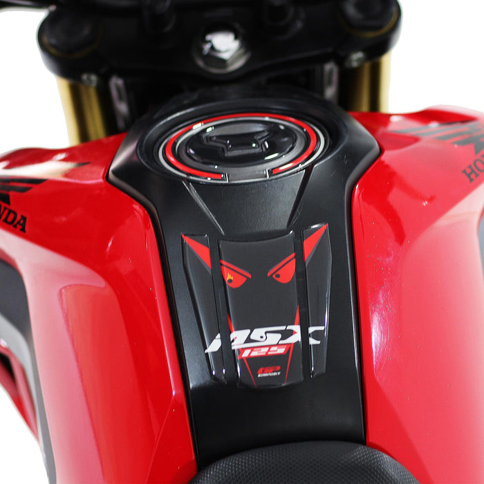 GP Kompozit Tank Pad Set Black-Red Compatible For Honda MSX125 2012-2018