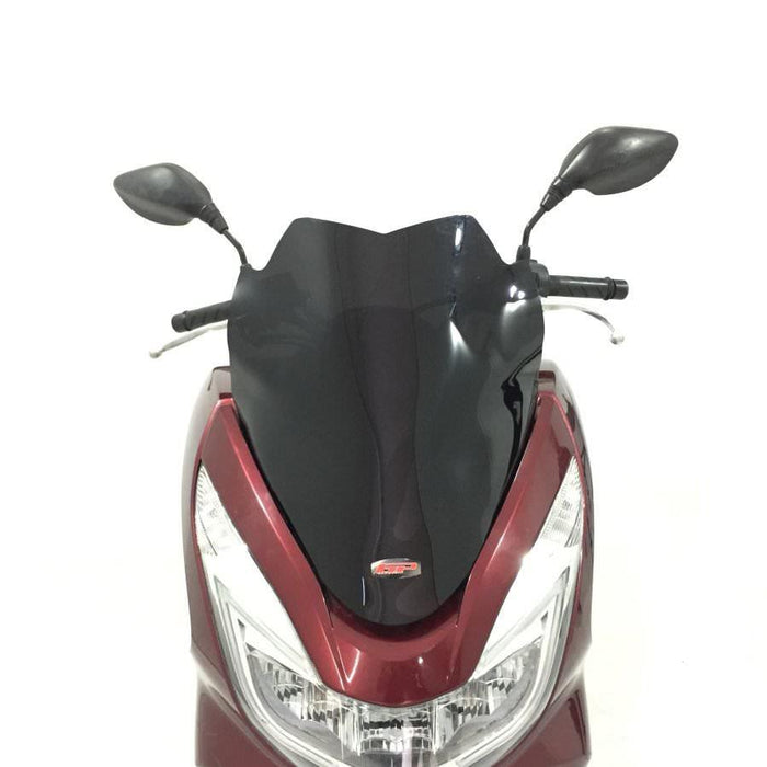 GP Kompozit Sport Windshield Windscreen Black Compatible For Honda PCX125 / PCX150  2014-2017
