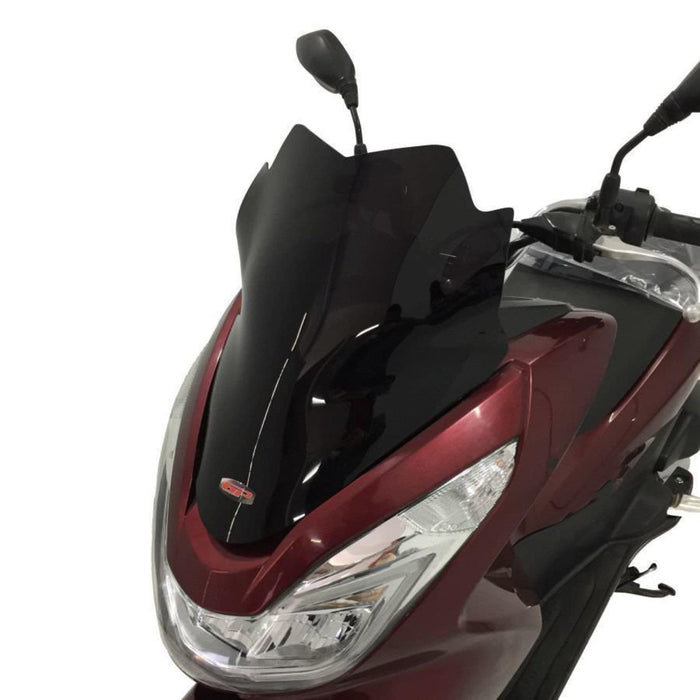 GP Kompozit Pare-brise sport noir compatible pour Honda PCX125 / PCX150 2014-2017 