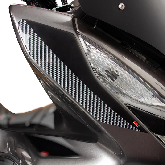 GP Kompozit Carénage Réservoir Pad Noir-Blanc Compatible Pour Honda PCX125 / PCX150 2018-2020 