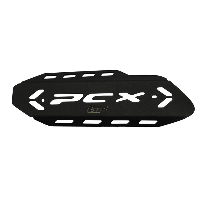 GP Kompozit Cubierta protectora de escape negra compatible con Honda PCX125 / PCX150 2018-2023 