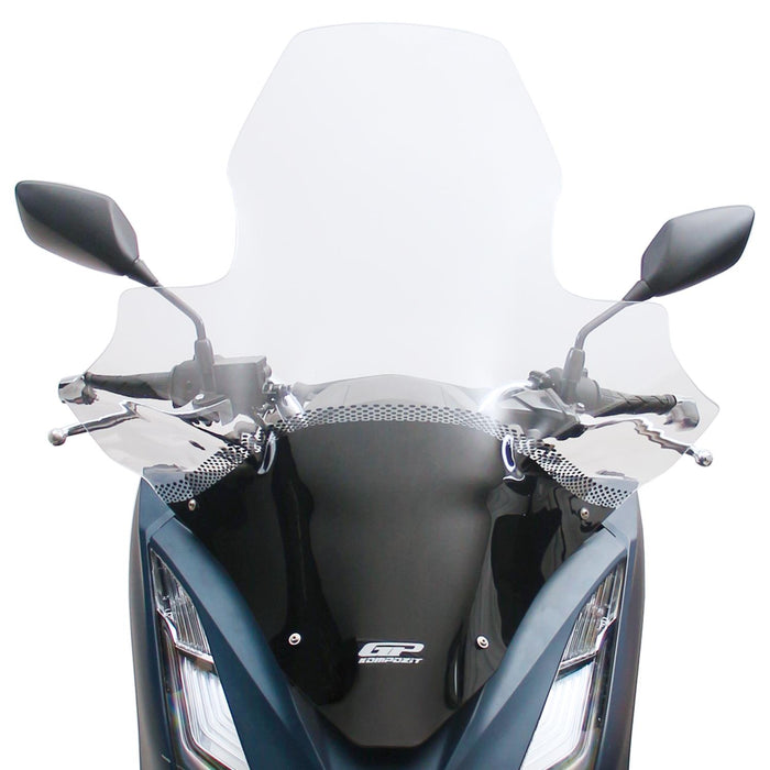 GP Kompozit Windshield Windscreen With Handguard Clear Compatible For Honda PCX125 / PCX150 2020-2024