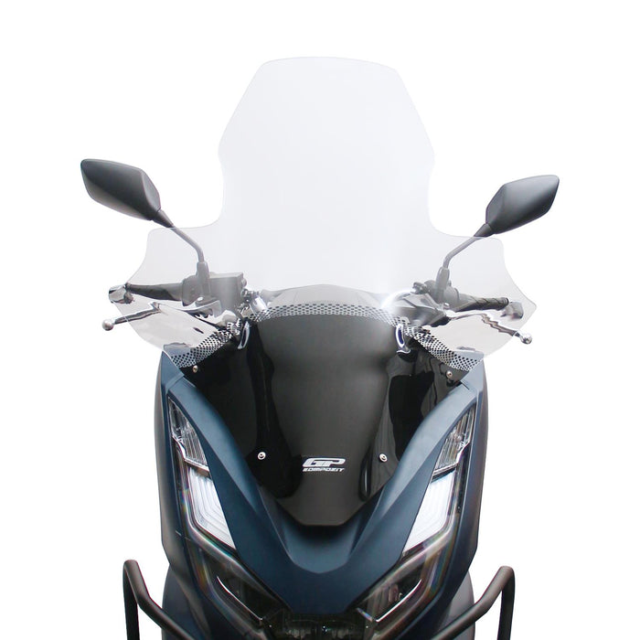 GP Kompozit Windshield Windscreen With Handguard Clear Compatible For Honda PCX125 / PCX150 2020-2024