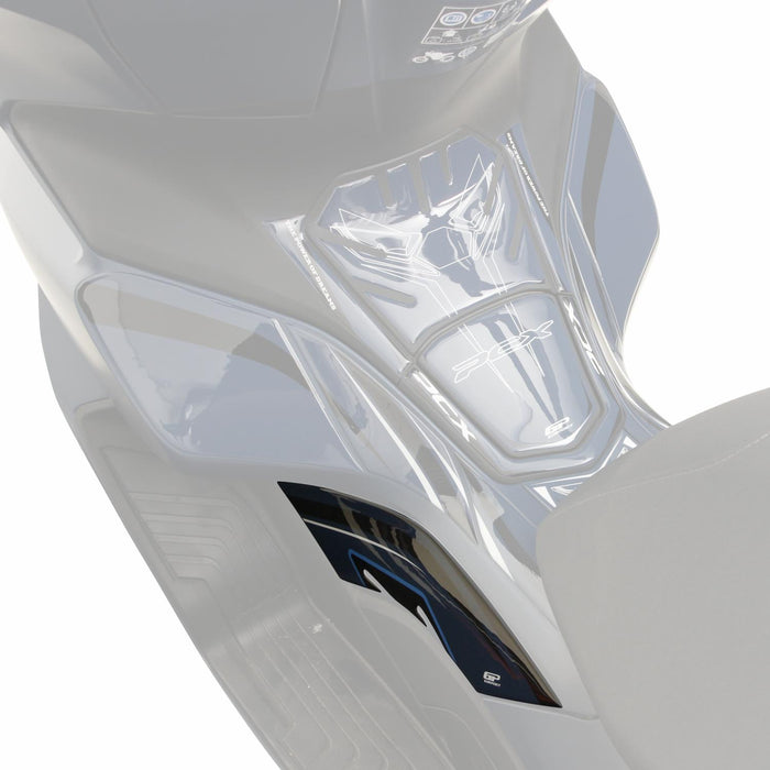 GP Kompozit Side Strip Lower Leg Tank Pad Blue Compatible For Honda PCX125 / PCX150 2021-2024