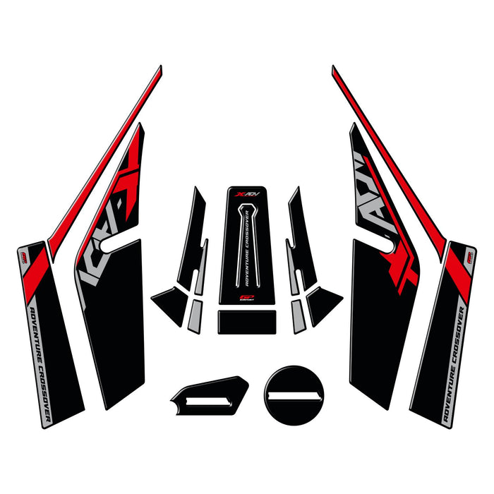 GP Kompozit Tank Pad Red Set Compatible For Honda X-ADV 2021-2024