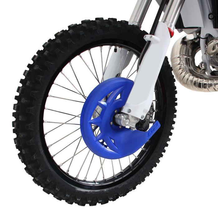 GP Kompozit Plastic Front Disc Guard Blue Compatible For Husqvarna TE 250 / TE 300 2014-2023