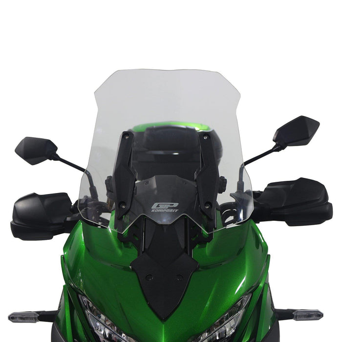 GP Kompozit Windshield Windscreen Transparent Compatible For Kawasaki Versys 1000 2021-2023