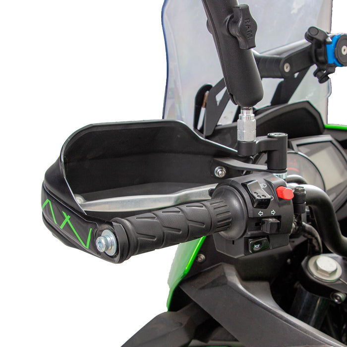 GP Kompozit Protège-mains en plastique noir compatible pour Kawasaki Versys X300 2017-2020 