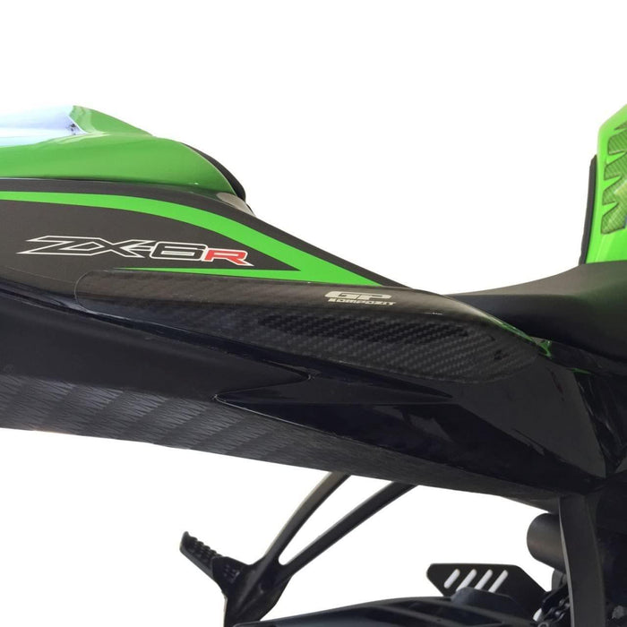 GP Kompozit Cubierta de carenado trasero de fibra de carbono compatible con Kawasaki ZX-6R 2009-2017 