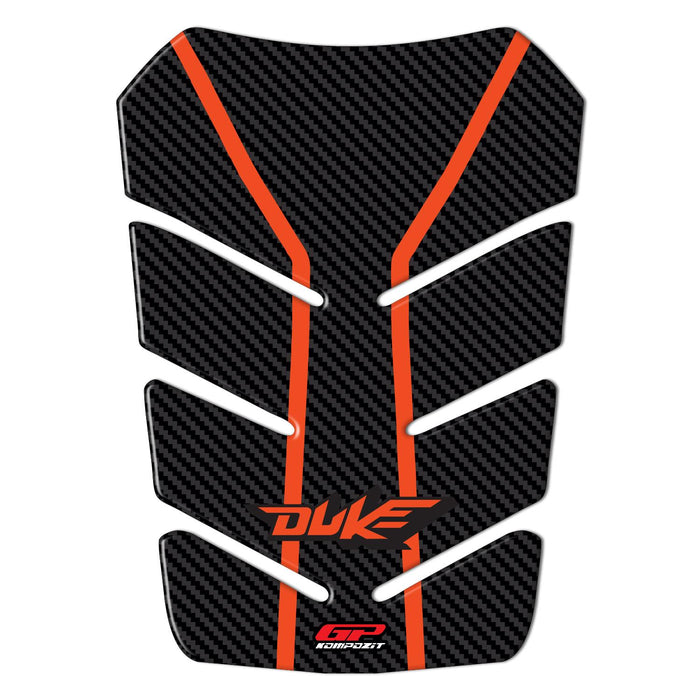 GP Kompozit Tank Pad Orange-Carbon Compatible For KTM 250 Duke 2011-2020