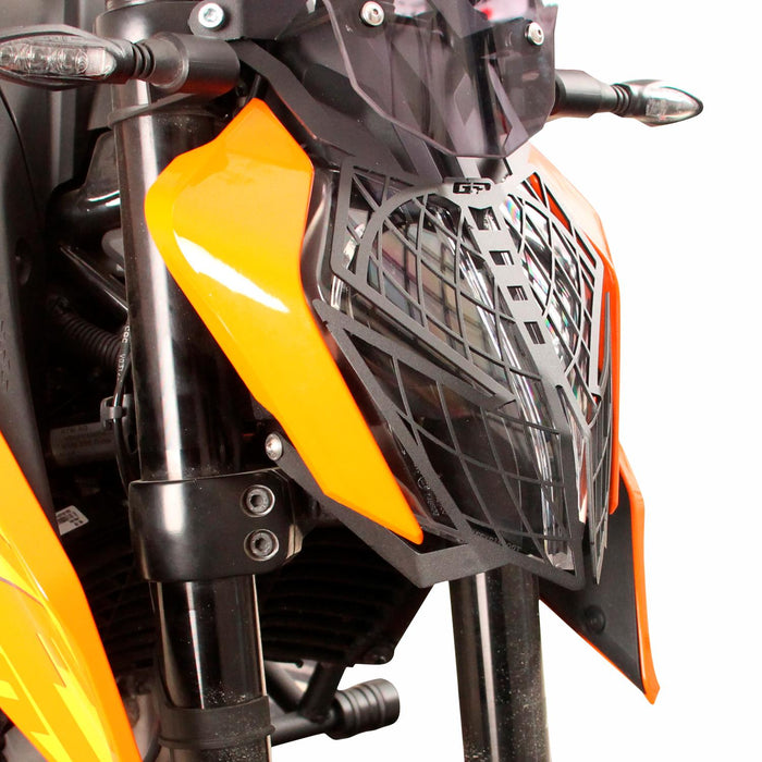 GP Kompozit Headlight Grille Guard Protector Black Compatible For KTM 125 Duke / 200 Duke / 250 Duke / 390 Duke 2024