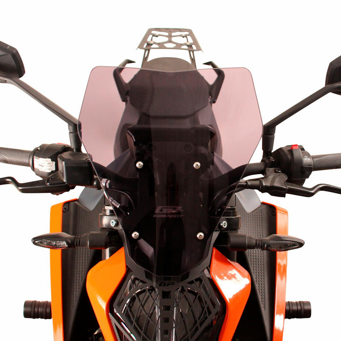 GP Kompozit Windshield Windscreen Smoked Compatible For KTM 125 Duke / 200 Duke / 250 Duke / 390 Duke 2024