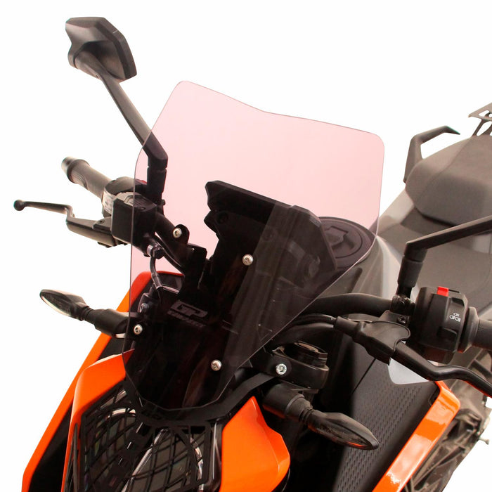 GP Kompozit Windshield Windscreen Smoked Compatible For KTM 125 Duke / 200 Duke / 250 Duke / 390 Duke 2024