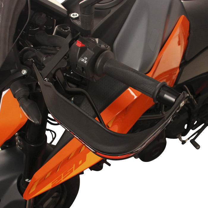 GP Kompozit Cubremanos de plástico negro compatible con KTM 125 Duke / 200 Duke / 250 Duke / 390 Duke 2025-2026