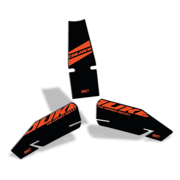 GP Kompozit Tank Pad Set Black Compatible For KTM 390 Duke 2024