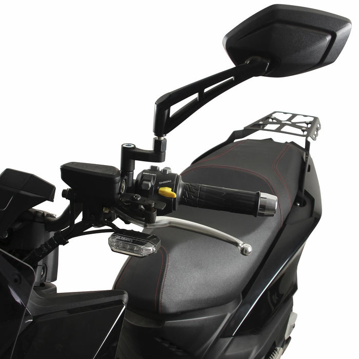 GP Kompozit Mirror Riser Extenders Black Compatible For Kymco KRV 200 TCS 2023