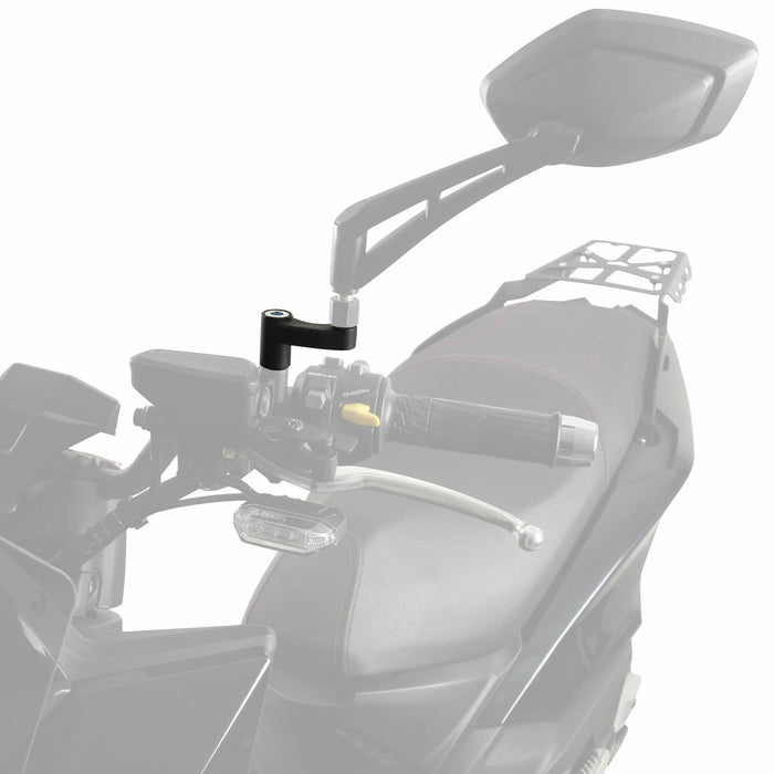 GP Kompozit Mirror Riser Extenders Black Compatible For Kymco KRV 200 TCS 2023