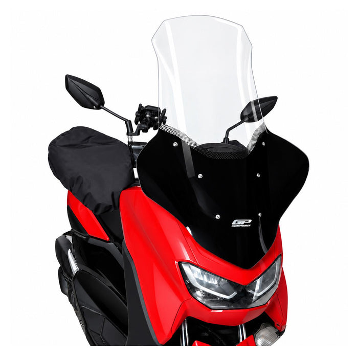GP Kompozit – pare-brise Long Touring avec protège-mains Transparent, Compatible avec Yamaha NMAX 125 / NMAX 155 2021 – 2023 