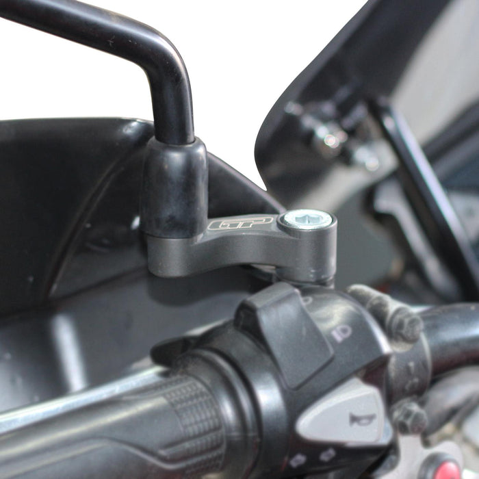 GP Kompozit Mirror Riser Extenders Black Compatible For Honda CB500F  2014-2018