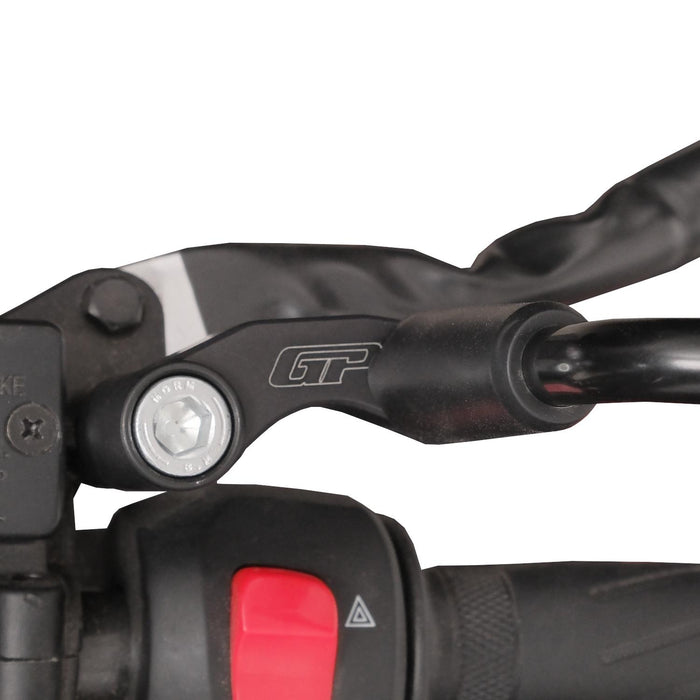 GP Kompozit Mirror Riser Extenders Black Compatible For Mondial Strada 125 2023-2025