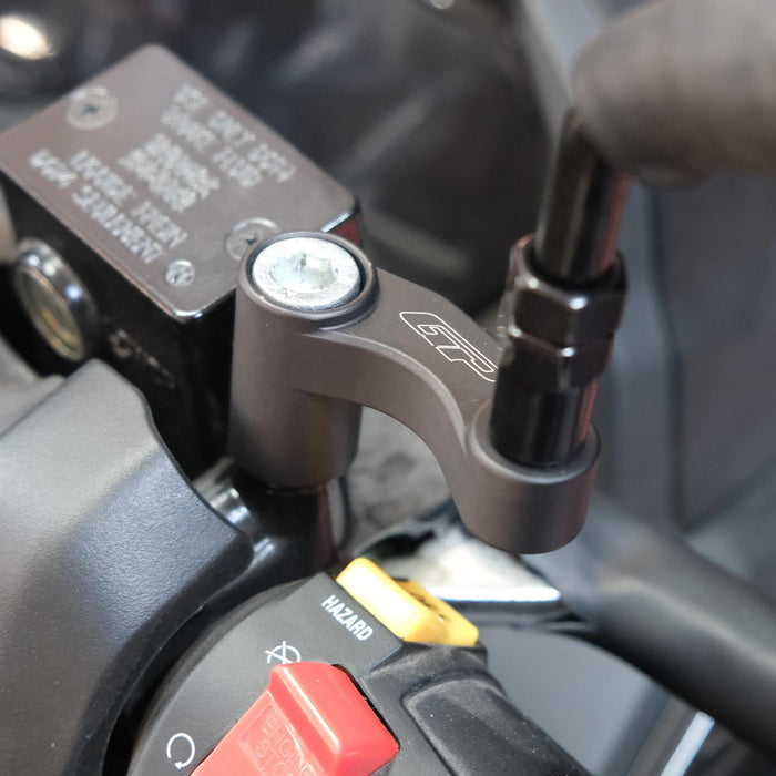 GP Kompozit Mirror Riser Extenders Black Compatible For SYM Joyride 300 2023-2025