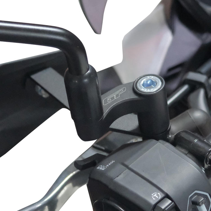 GP Kompozit Mirror Riser Extenders Black Compatible For Honda CB500 Hornet 2025