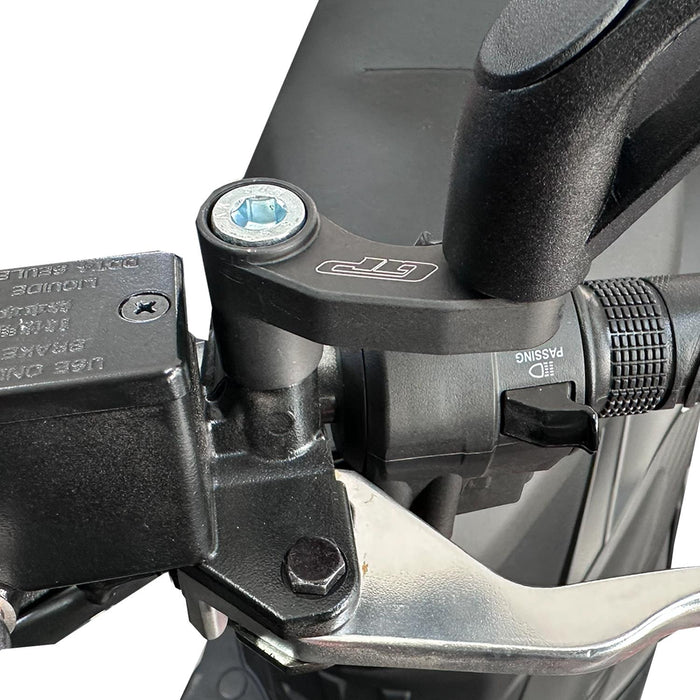 GP Kompozit Mirror Riser Extenders Black Compatible For SYM Jet 14 Evo Plus 2025