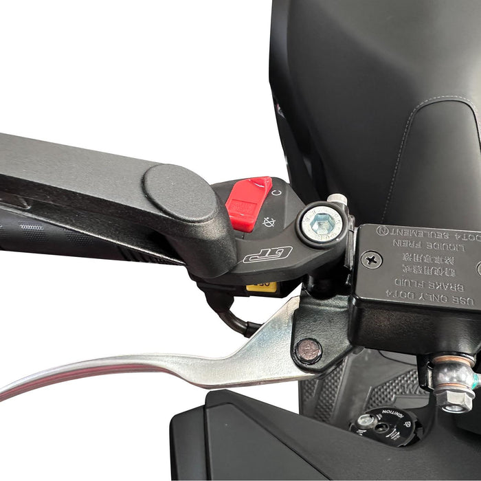 GP Kompozit Mirror Riser Extenders Black Compatible For SYM Jet 14 Evo Plus 2025