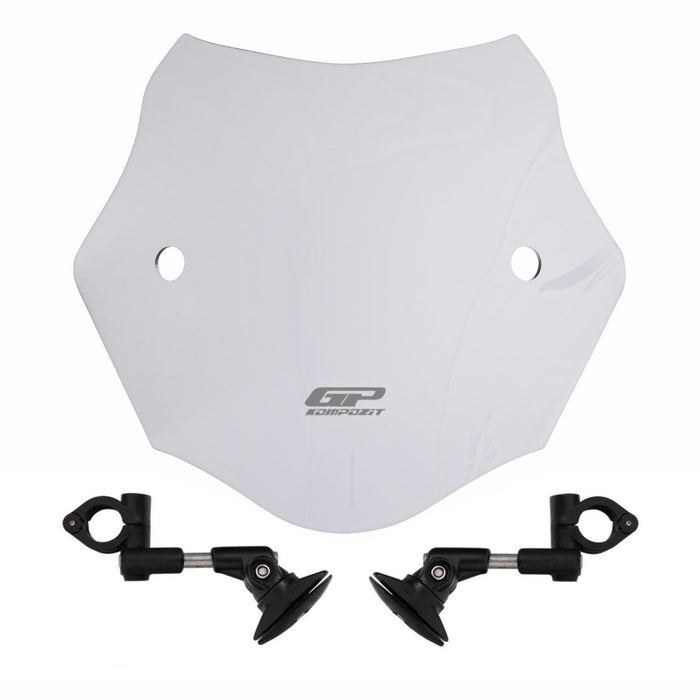 GP Kompozit Pare-brise court transparent compatible avec Mondial 125 Drift L 2011-2023 