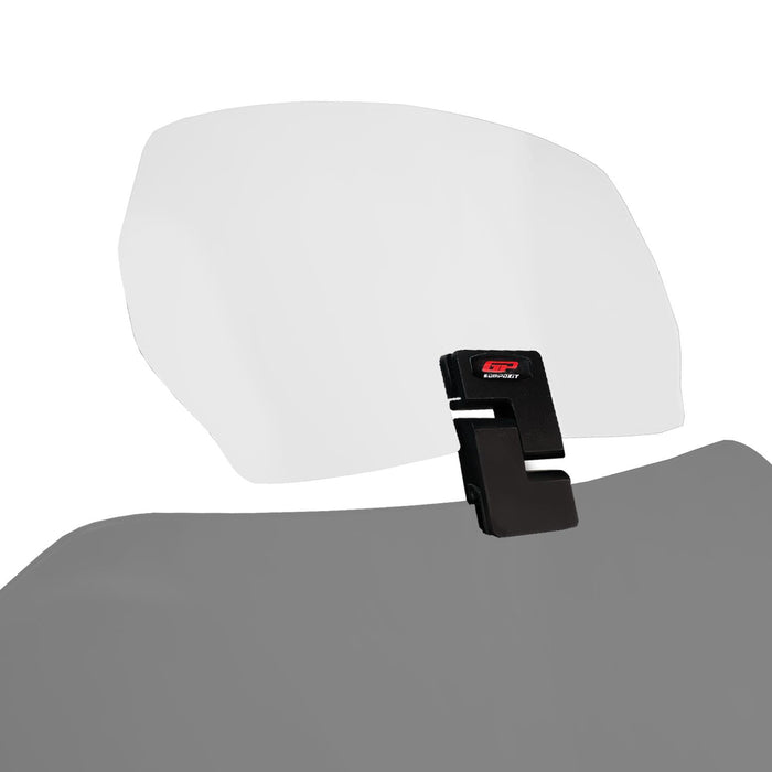 GP Kompozit Motorcycle Windshield Extension Adjustable Clips Windscreen Wind Air Spoiler Deflector Clear