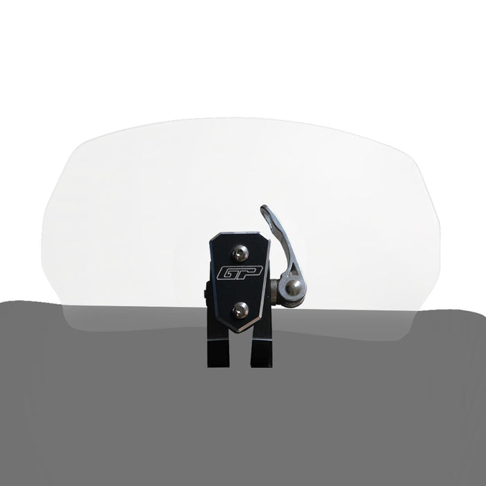 GP Kompozit Motorcycle Windshield Extension Adjustable Clips Windscreen Wind Air Spoiler Deflector Clear